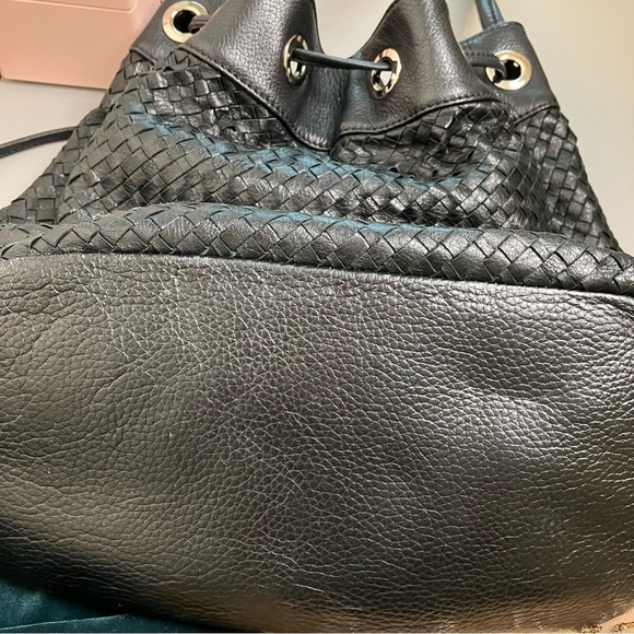 Elliott Lucca Leather Bucket Bag in Black One Size Purse - Picture 8 of 13